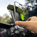 LISEN Bike Phone Holder, [Super Easy Install] Ultra Stable Motorcycle Phone Mount, Bicycle Handlebar Holder Mount for Adults Kids, Bike Bicycle Ebike Gear Accessories, for iPhone Samsung Google Pixel (Black)