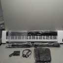 88 Key Piano Keyboard,Beginner Electric Digital Piano with Semi Weighted Keys,Keyboard Piano withSustain Pedal, Power Supply, Stand, Carrying Case,Headphones