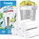0.5 Gallon 350 pcs Mini Clear Trash Bags, Tiny Strong Garbage Bags,Small Plastic Bags for Desktop Trash Bin, Tiny Bathroom Trash Can Bin Liners,Mini Bags for Waste Basket Liner,Fit 2 Liters-Clear