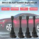 Set of 4 Ignition Coil Pack and Spark Plugs Fits for 2007 2008 2009 2010 2011 2012 2013 Nissan Altima Versa Sentra Rogue Cube NV200 2.5 1.8 1.6 2.0 L4 Spark Plugs Coil Packs Replaces# UF549 & 9029
