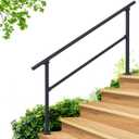 CHR Fence & Rail Hand Rails for Outdoor Steps, 5 Step Handrail & Indoor Stair Railing Kit, Railings for Outdoor Steps and Hand Rails for Seniors for Porch Railing & Deck Hand Rail, 4 to 5 Steps