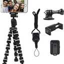 Phone Tripod, Linkcool Octopus Tripod with Wireless Remote Phone Holder Mount Use as iPhone Tripod, Cell Phone Tripod, Camera Tripod, Travel Tripod, Tabletop Tripod for iPhone Gopro