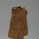 Wells Lamont Leather Work Gloves for Men, Durable Suede Split Cowhide with Angled Thumb and Elastic Wrist, Heavy-Duty Protection for Construction and Farming, M