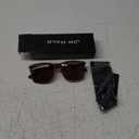 JIM HALO Polarized Driving Sunglasses Retro Square UV protection Classic Sun Glasses Men (Tortoise Frame / Polarized Brown Lens)