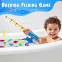 CozyBomB Magnetic Fishing Toys Game Set for Kids | Water Table Bathtub Kiddie Pool Party Pole Rod Net, Outdoor Plastic Floating Fish, Toddler Bath Color Ocean Sea Animals Birthday Gift Age 3-5 6 4-8