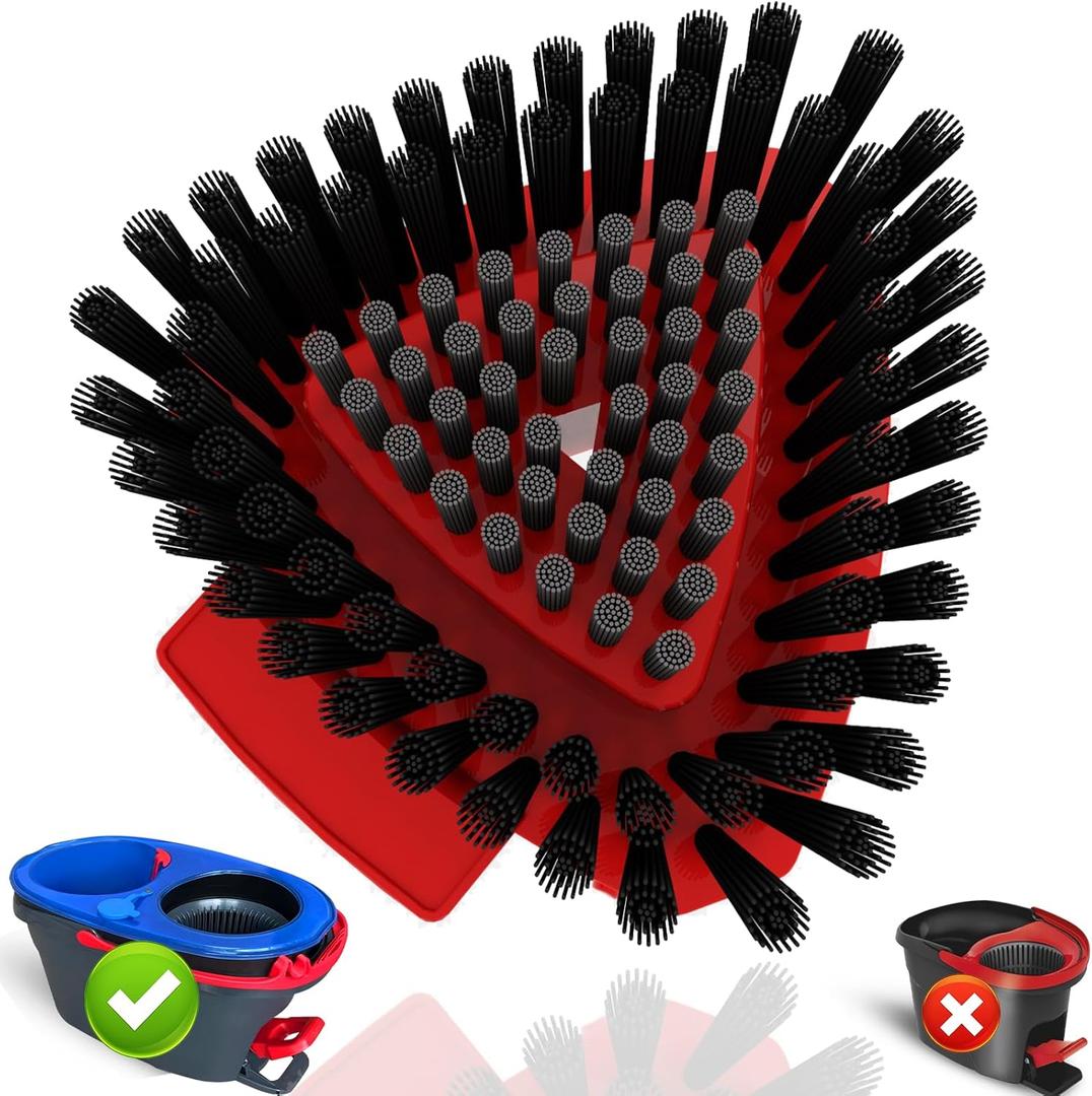 Small Scrub Brush Replacement Head Compatible with O Cedar RinseClean 2-Tank Spin Mop, Mop Replace Head Brush,Scrubber Floor Cleaning Brush,More Layers of Bristles for Bathroom, Deck, Tile, Kitchen (1 Brushfor 2-tank)