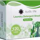 4 x Suds Life Laundry Detergent Sheets (60 Sheets) Ocean Breeze, Lavender, Rainforest - Portable, Concentrated Laundry Detergent (Up to120 Loads) (Rainforest)