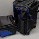 3 Ball Bowling Bag with Wheels, Bowling Bag 3 Ball Roller with Separate Shoe Compartment and Accessory Pocket, 2 Ball Roller Bag Plus Single Ball Tote