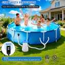 AGPTEK 800 GPH Pool Filter Pump for Above Ground Pools, Water Circulation Cartridge Pump with GFCI Safety Protection, 24ft Long Cord ETL Certified Cartridge Filter Pump,10-15ft Frame & Inflatable Pool