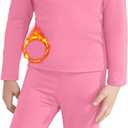VZV 2T-6Y Toddler Thermal Set Thermal Underwear for Kids Fleece Lined Toddler Base Layer Long Johns for Kids Boys Girls (3T, Medium Pink)