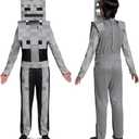 Kid's Minecraft Classic Skeleton Costume | Boys & Girl's Minecraft Cosplay Outfit | Child Minecraft Skeleton Costume (Small (4-6))