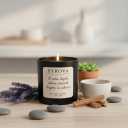 Lavender & Sandalwood Candle, Luxury Scented Soy Candle 7oz, Calming Relaxing Fragrance for Home, Stress Relief & Sleep Aromatherapy Candle, Gift for Women, Long Lasting Jar Candle