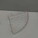 Clapery Corrugated Suction Cup Storage Holder, Triangle Suction Cup Shower Shelf, No Drill Wall Mount Organizer with Extra Strong Suction, Transparent Corner Shelf for Bathroom, Kitchen, Glass(suction cups not included)