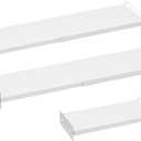 Expandable Closet Organizer Shelves, 3 Pack Adjustable Metal Storage Shelves Dividers for Wardrobe Cupboard Kitchen (White,7.9" D x 17"-31" W,3PCS)