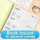 3 x 6-Pack Large Cash & Rent Receipt Books, Better Office Products, 2-Part Carbonless (White/Canary Yellow), 7-5/8" x 10-3/4", 200 Sets per Book, 1200 Total Sets