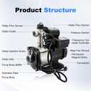 0.47HP, 42PSI, 20.25GPM, Water Pressure Booster Pump for House, 115V, 1" NPT, Constant Pressure and Low Noise for Home Water Pressure, Booster, Irrigation (350W)