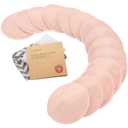 Organic Nursing Pads - 14 Washable Breast Pads for Breastfeeding, Wash Bag, Viscose Derived from Bamboo Reusable Nipple Covers for Breastfeeding Essentials, Soft & Absorbent (Pink Sand, L 4.8")