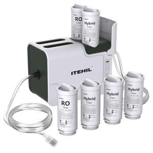 Portable Water Filter with Hybrid and RO Filter, Hiking Water Purifier System for Camping, Survival Gear Purification for Drinking (Suit)