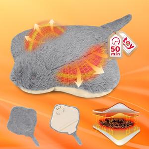 Mewaii Stingray Microwavable Unscented 1.6lbs Volcanic Rock Heating Pad 50-Minute Lasting Warmth Perfect Fit Heatable Stuffed Animals Plush for Period Cramps Menstruation Gifts for Girls Women