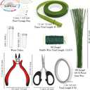 Floral Arrangement Kit,17 Pieces Flower Tools Include Floral Wire Cutter Scissor Floral Tape 22 Gauge Paddle Wire 26 Gauge Stem Wire Pearl Corsage Pin Bouquet Wrap Florist (shears)