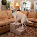 Pet Gear Easy Step II Extra Wide Pet Stairs, 2 Step for Dogs/Cats up to 200 pounds, Removable/Washable Carpet, Easy Assembly (No Tools Required), Camel