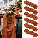 16 Pack Terracotta Cheesecloth Table Runner  Long Semi-Sheer Gauze Table Runner Boho or Rustic Wedding Table Decor for Wedding Decor Arch Draping Bridal Shower Holiday Party