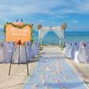 CroBlissful Black 50" Easel Stand for Wedding Sign Adjustable 3Tier Height Display Easel with Chain Heavy Duty Floor Tripod for Welcome Wedding Sign Painting Canvas Baby Shower Party Poster (Metal)