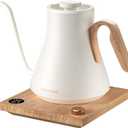 INTASTING Electric Kettle, Gooseneck Electric Kettle, 1 Precise Temperature Control, Stainless Steel Interior, Quick Heating for Pour Over Coffee, Tea & Boiling Water, 0.9L (Cream White)