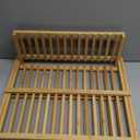 SPOPSOOD Bamboo Dish Drying Rack, Collapsible 2-Tier Dish Drainer Kitchen Plate Rack for Kitchen Countertop Foldable