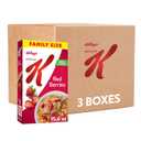 Kellogg's Special K Breakfast Cereal, Family Breakfast, Fiber Cereal, Family Size, Red Berries (3 Boxes) (EXP 11/20/26)