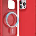 oakxco Silicone Case for iPhone 16 Pro Max Case Magnetic, Compatible with Magsafe Wireless Charging, Slim Thin Soft Rubber Gel, Girly Cute Aesthetic Trendy Hard Shell Mag Safe Cover for Women, Red