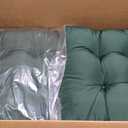 Outdoor Chair Cushions Set of 2, 42x21x4 Inch Patio Cushion for Dining/Rocking Chairs, High Back Soft Seat Pad with Ties, Indoor Outside Use, Fade-Resistant & Waterproof, Dark Green