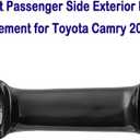 Exterior Door Handle Front Right Passenger Side Compatible with Toyota Camry 2012 2013 2014 2015 2016 2017, Smooth Black