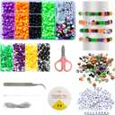Ituoray 586-Piece Christmas Beads Jewelry Kit, Glass Beads & Pearl Beads with Tools, Bracelet Making Kit for Teens Girls Adults, DIY Holiday Gifts (Halloween)