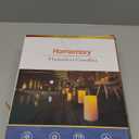 Homemory 6"x3" Outdoor Waterproof Flameless Candles, LED Candles, Battery Operated Candles with Remote and Timers, Electric Fake Plastic Pillar Candles, Ivory White, Set of 2