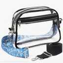 Sereliy Clear Crossbody Bag Stadium Approved for Women, Adjustable Shoulder Strap Clear Purse for Concerts, Sports Events