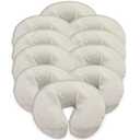 London Linens Pack of 10, Premium Extra Thick 100% Cotton Flannel Massage Tables Face Cradle Covers Cozies Fitted - Includes 10 pcs (Natural)