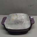 bella Make & Take Electric Skillet, Fits-anywhere kitchenware, EverGood Ceramic Coating, Adjustable Temperature & Dishwasher-Safe Tempered Glass Lid, Cast Aluminum Base, 1200 Watt, Plum