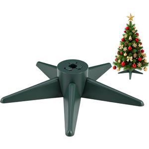 Huwena Christmas Tree Stand Plastic Xmas Tree Holder Base Supports up to 7ft, 50 Pounds Artificial Trees Adjustable Replacement Fits for 0.75/0.87/1.25 Inch Trunks Diameter for Christmas Decoration