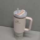 STANLEY Quencher H2.0 Tumbler with Handle and Straw 40 oz Flowstate 3-Position Lid Cup Holder Compatible for Travel Insulated Stainless Steel Cup BPA-Free Rose Quartz 2.0