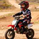 Youth Kids Motocross Helmet Full Face Motorcycle Dirt Bike Off-Road Mountain Bike BMX MX ATV Helmet,DOT Approved,W/Gloves Goggles Mask 4Pcs Set (Red, Small)