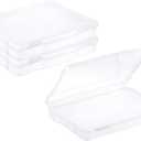 PATIKIL 5x7 Photo Storage Box, 2 Pack Photo Boxes Storage Photo Organizer Cases Storage Container Picture Boxes Plastic for 5x7 Pictures Sticker Scrapbook Craft Keeper, Clear