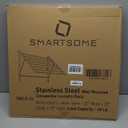 Smartsome | Wall Mounted | Clothes Drying Rack| 22" Wide |15 Linear Feet Capacity | 8 Smooth Round Stainless Steel Rods | 60 lb Capacity | Fully Assembled | Compact Sturdy Space-Saving Design