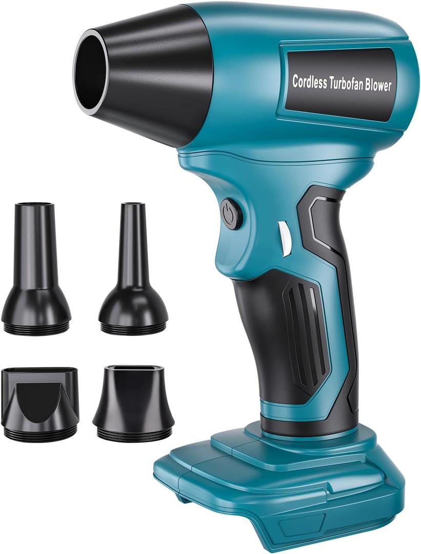 Taingwei Cordless Leaf Blower for Makita 18V Battery - High-Speed, Brushless Motor, 130,000 RPM, Lightweight Design for Leaves,Dust,Snow, Lawn Care,Patio Cleaning (Battery Not Included) Taingwei Cordless Leaf Blower for Makita 18V Battery - High-Speed, Brushless Motor, 130,000 RPM, Lightweight Design for Leaves,Dust,Snow, Lawn Care,Patio Cleaning (Battery Not Included)