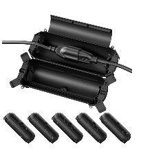 Flemoon [6 Pack] Outdoor Extension Cord Safety Cover with Waterproof Seal, Weatherproof Electrical Connection Box to Protect Outdoor Outlet, Plug, Socket, Christmas Holiday Decoration Light
