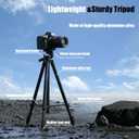 71 Camera Tripod Aluminum Tall Tripod Stand Compatible with Canon Nikon with Wireless Remote Phone Holder and Bag Max Load 6.6 LB