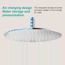 All Metal Rain Shower Head - Heavy Duty Stainless Steel, Easy Install, High Water Flow, Ultra-Thin Modern Design for Bathroom (Brushed Nickel, 16)