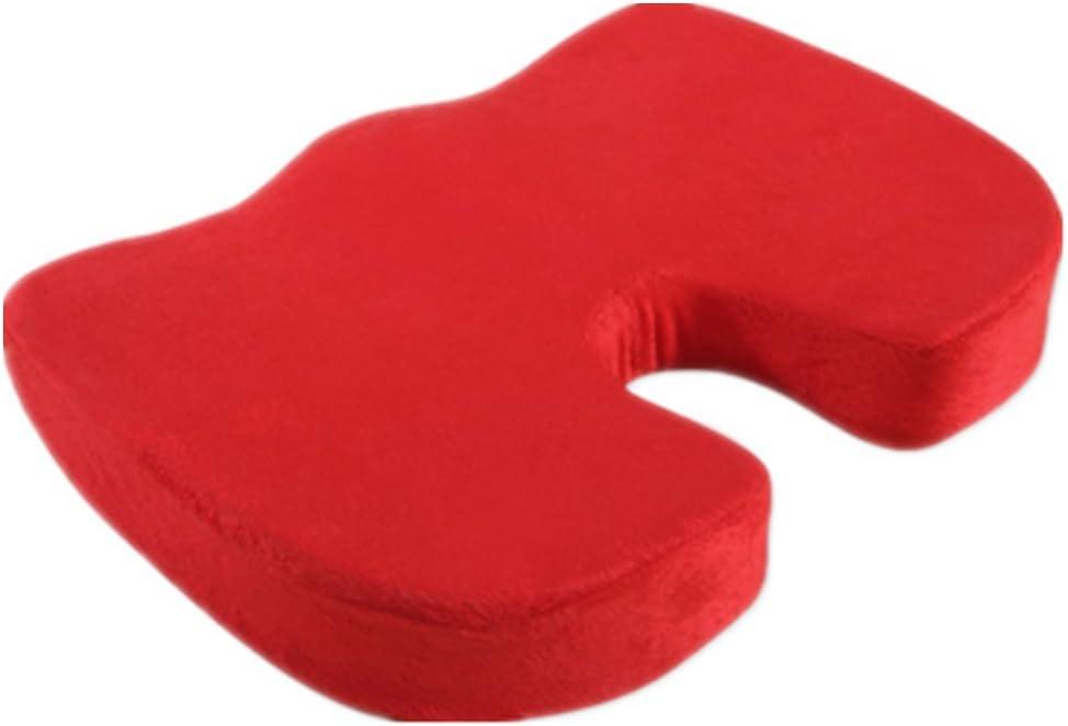 Moyishi Comfort Non-Slip Memory Foam Coccyx Chair Seat Cushion (Red)