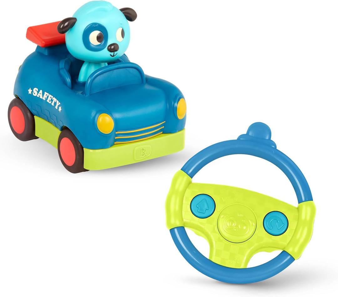 Remote Control Car for Toddlers, Kids Remote with 2 Big Buttons Fast RC Vehicle with Fun Sounds 2+ Years Riding Racers Woofer