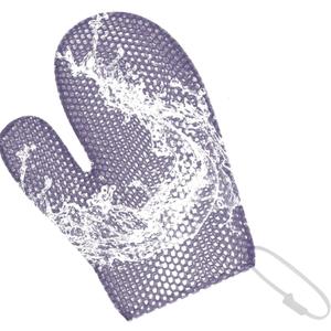 etspolt Exfoliating Glove Bath Mitt -Exfoliating Gloves for Shower, Body Scrubber for Deep Cleansing, Quick Drying Bath Gloves (Purple)